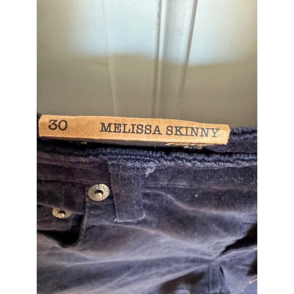 Frye Melissa Skinny High Rise Navy Blue Pants velvet NWT SIZE 30 - Picture 6 of 6